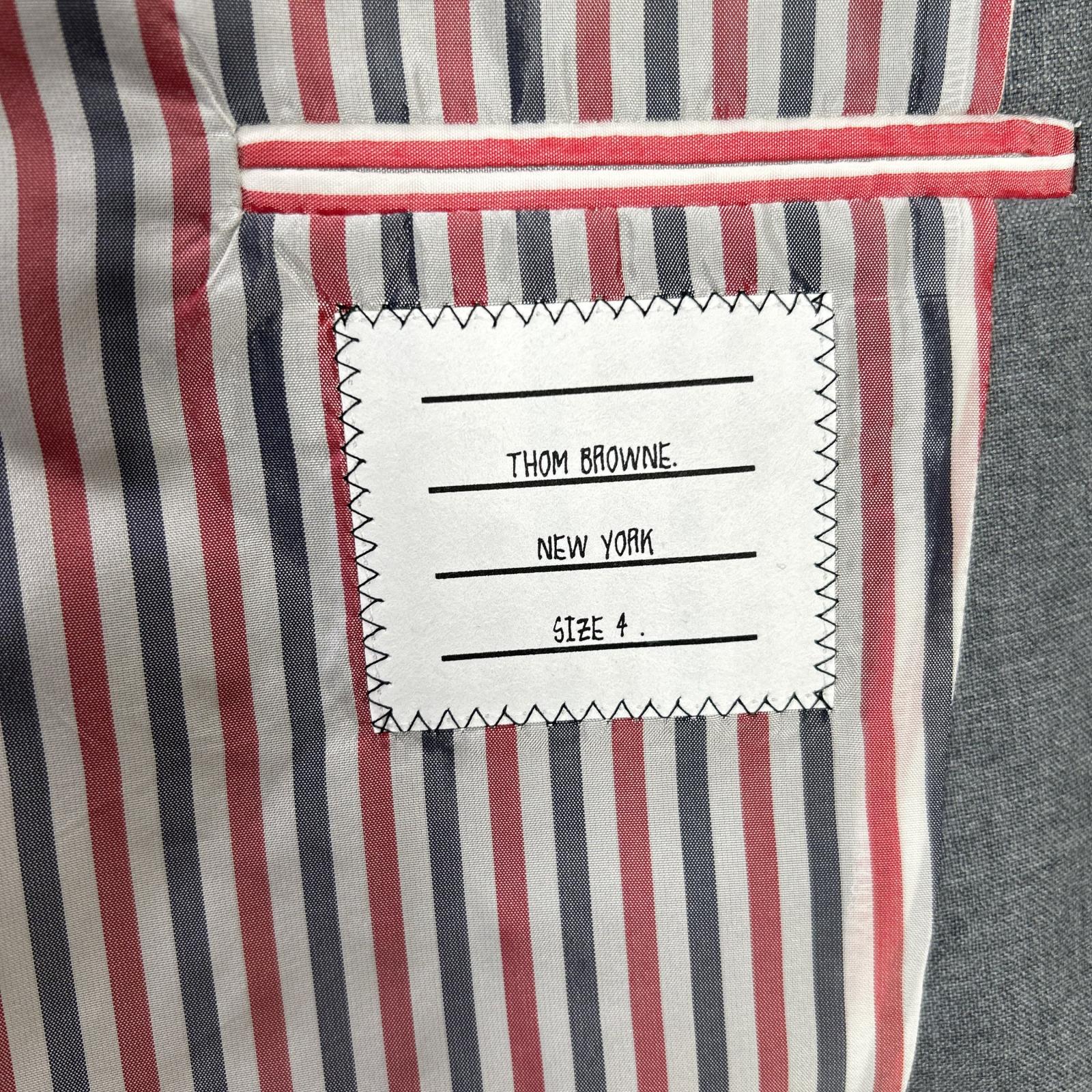 THOM BROWNE トムブラウン MJC187A-02872-035 グレー RWBアームセルビッジハイアームホール 3Bジャケット ジャケット