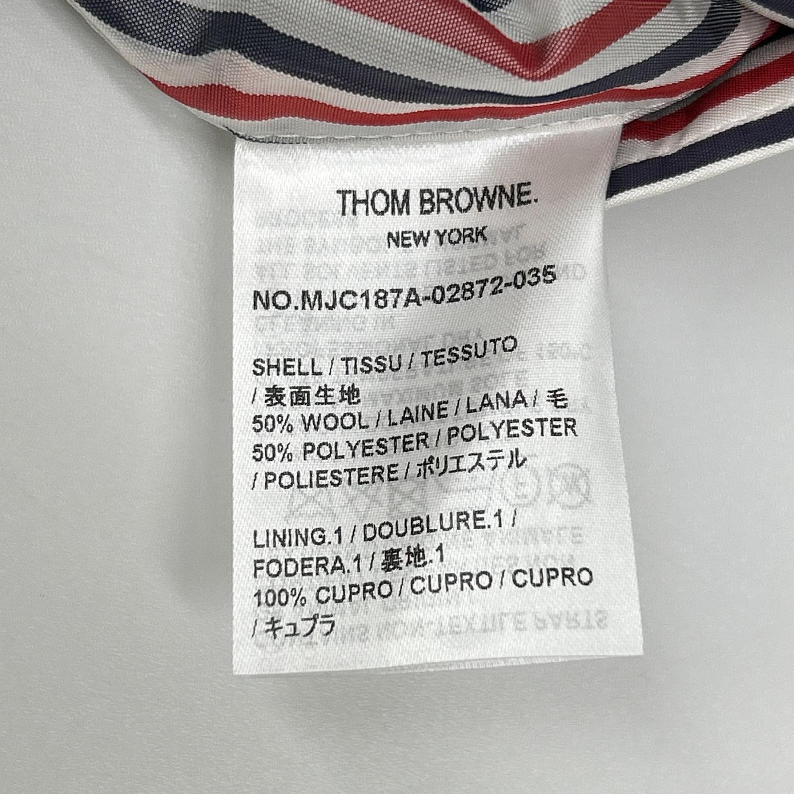 THOM BROWNE トムブラウン MJC187A-02872-035 グレー RWBアームセルビッジハイアームホール 3Bジャケット ジャケット