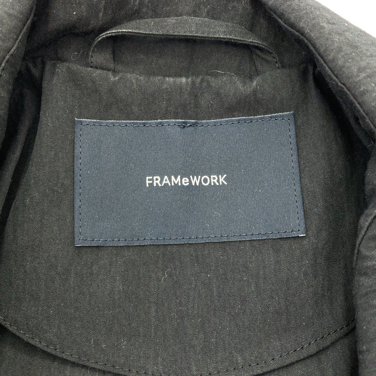 FRAMeWORK フレームワーク 26年製 ブラック コットンナイロンステンコート トップス