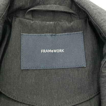 FRAMeWORK フレームワーク 26年製 ブラック コットンナイロンステンコート トップス