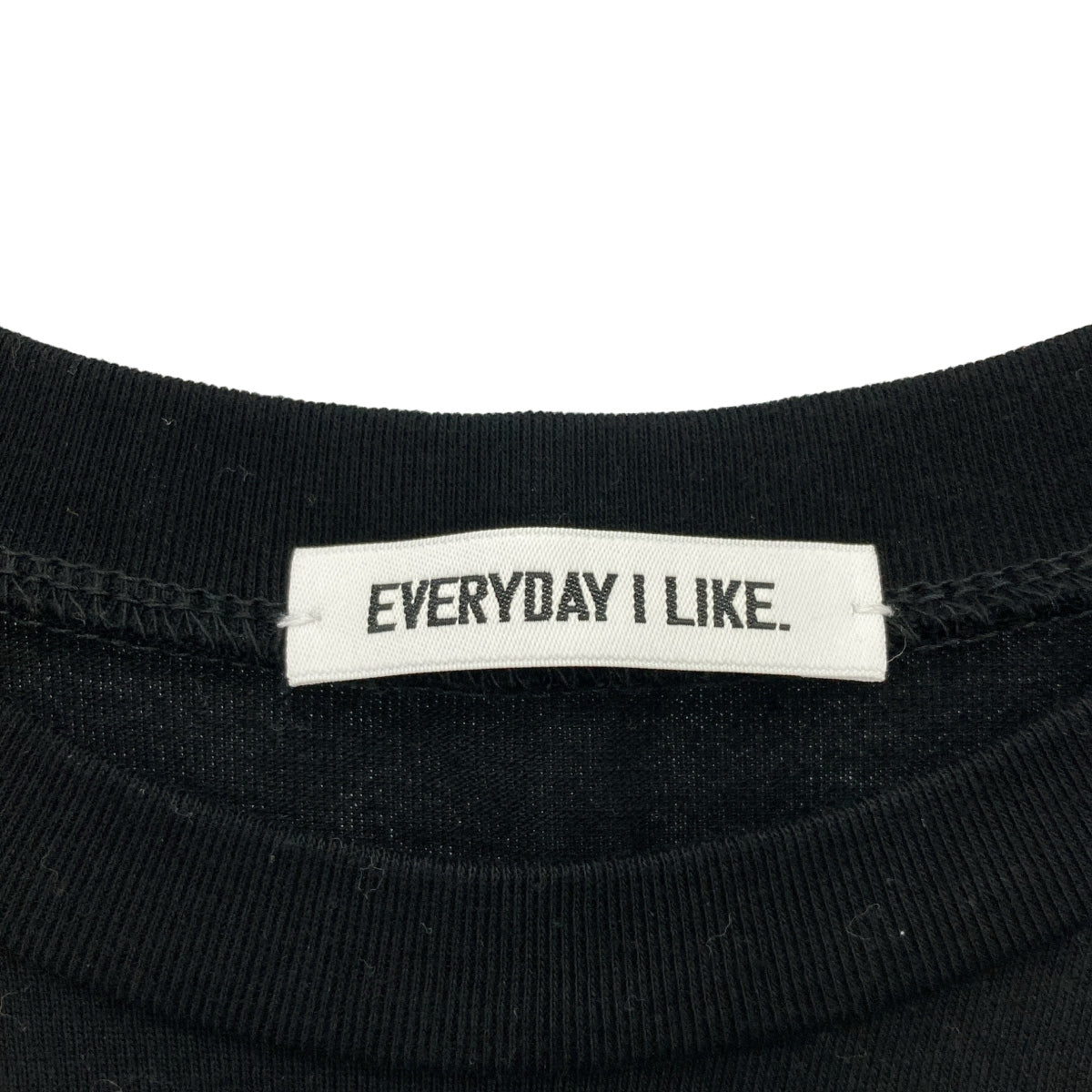 EVERY DAY I LIKE エブリデイアイライク 24SS ブラック コットン ミニマルTシャツドレス ワンピース トップス