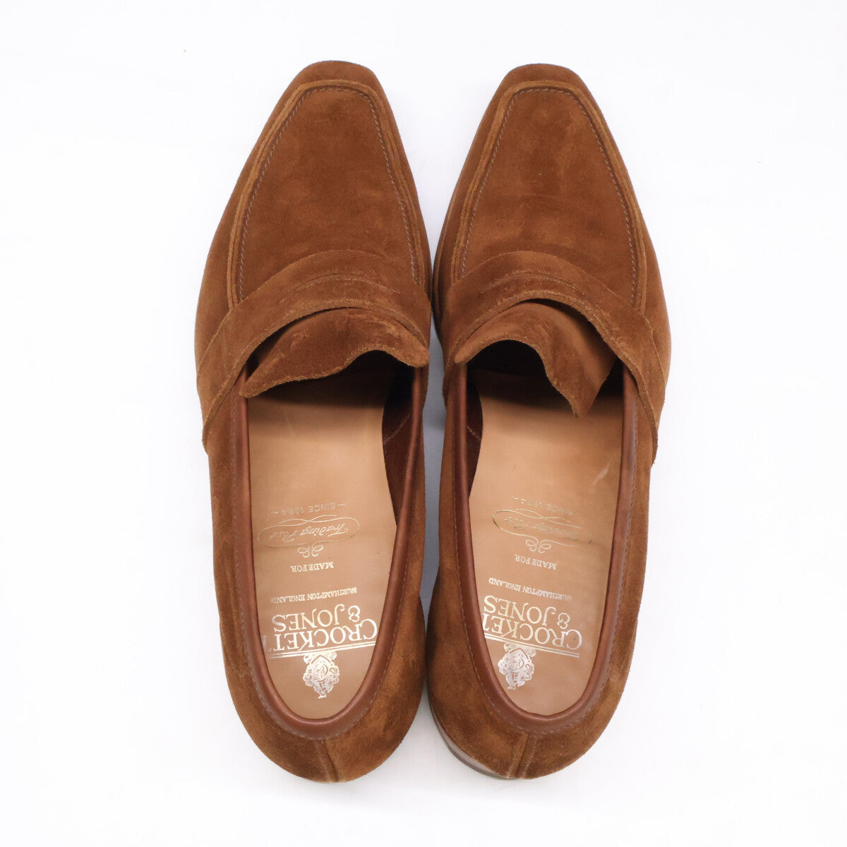 Crockett&Jones クロケット＆ジョーンズ 5735-2WR JERSEY 348ラスト スエード コインローファー シューズ