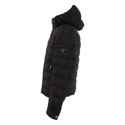 PRADA Prada [Domestic authorized item] SGH072 R232 1060 triangle logo plaque hooded down jacket jacket