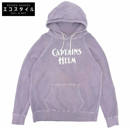 CAPTAINS HELM キャプテンズヘルム ロゴ プルオーバー パーカー コットン100% トップス メンズ パープル L トップス
