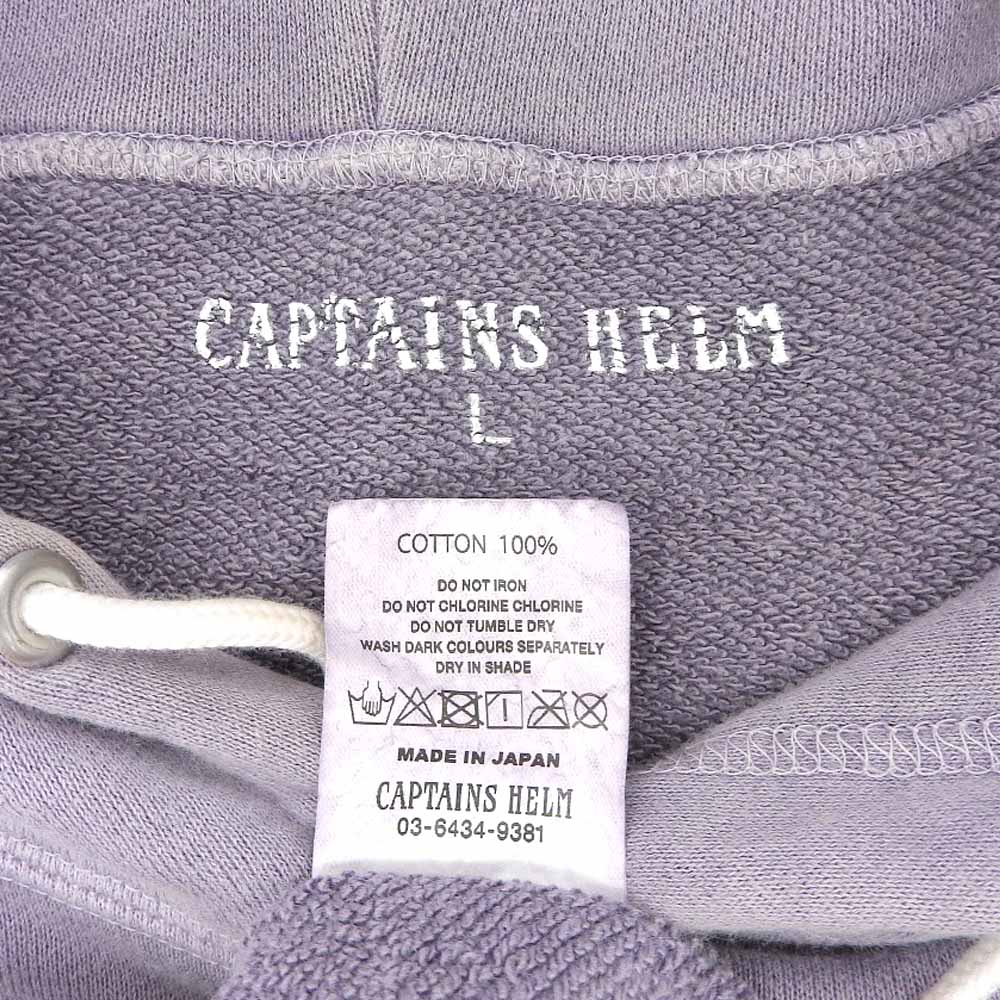 CAPTAINS HELM キャプテンズヘルム ロゴ プルオーバー パーカー コットン100% トップス メンズ パープル L トップス