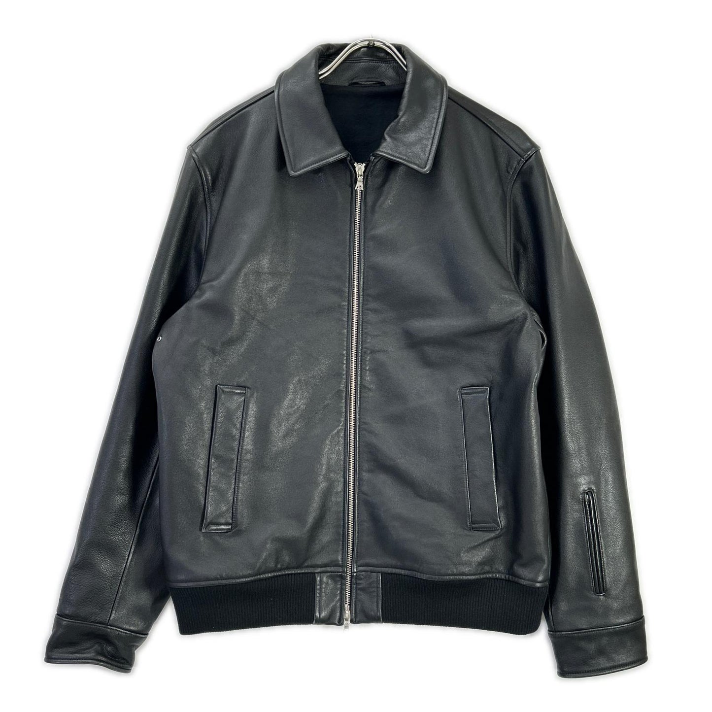 SOPHNET. SOPH-222003 22AW Black Calf Leather LEATHER ZIP JACKET Jacket
