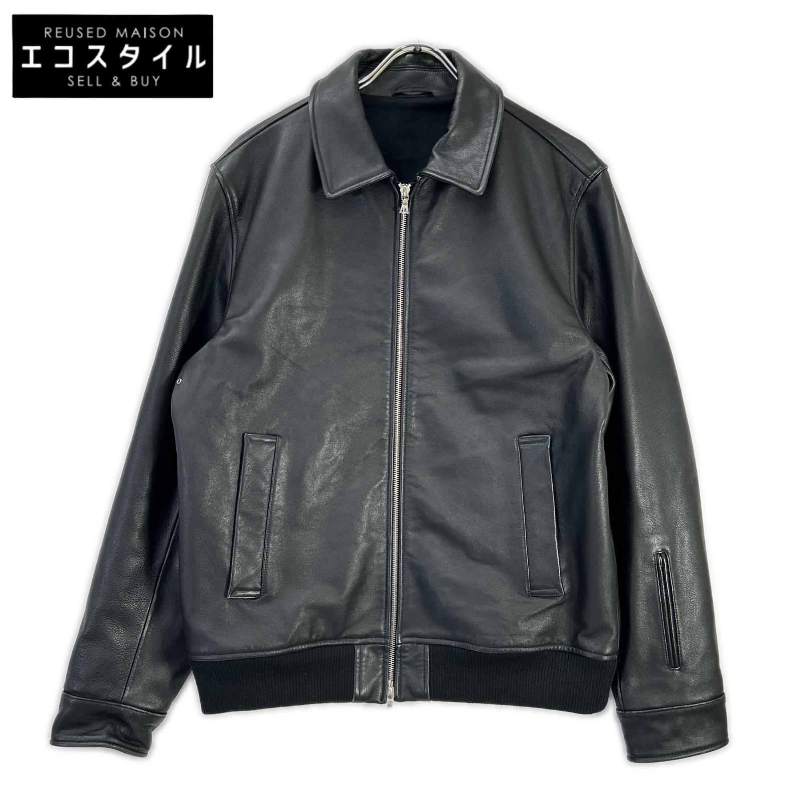 SOPHNET. ソフネット SOPH-222003 22AW ブラック カーフレザー LEATHER ZIP JACKET ジャケット