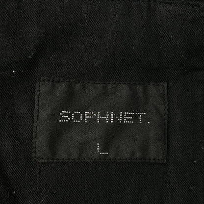 SOPHNET. SOPH-222003 22AW Black Calf Leather LEATHER ZIP JACKET Jacket