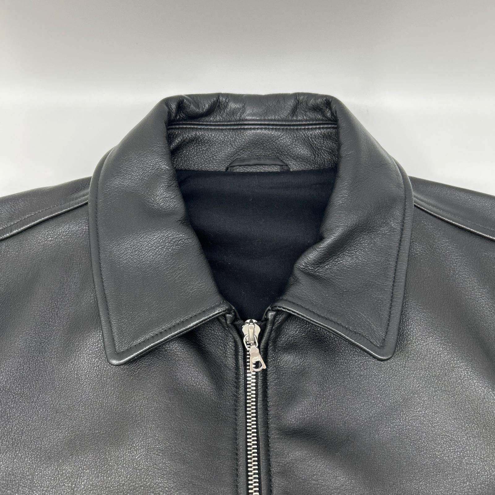 SOPHNET. SOPH-222003 22AW Black Calf Leather LEATHER ZIP JACKET Jacket
