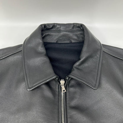 SOPHNET. SOPH-222003 22AW Black Calf Leather LEATHER ZIP JACKET Jacket
