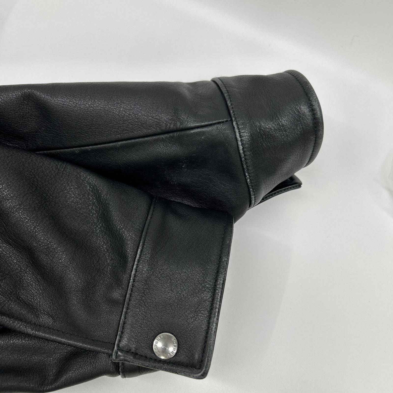 SOPHNET. ソフネット SOPH-222003 22AW ブラック カーフレザー LEATHER ZIP JACKET ジャケット
