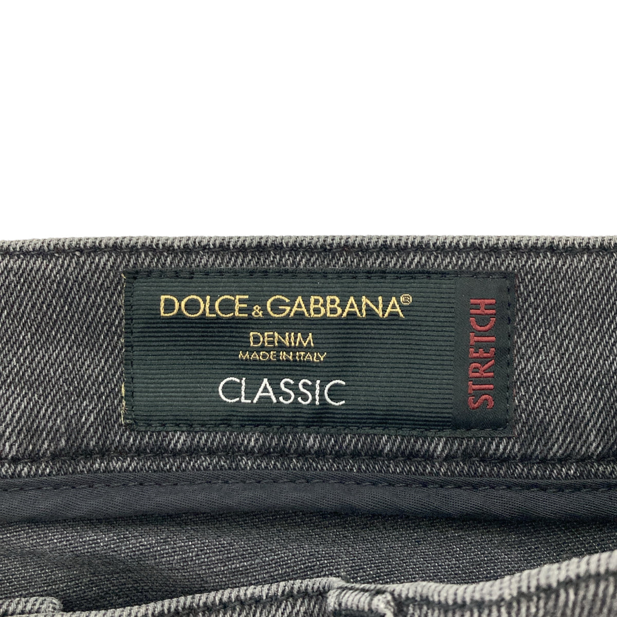 DOLCE&GABBANA ドルチェアンドガッバーナ GY07LZ ブラック CLASSIC 薔薇ワッペン ダメージデニムパンツ ボトムス