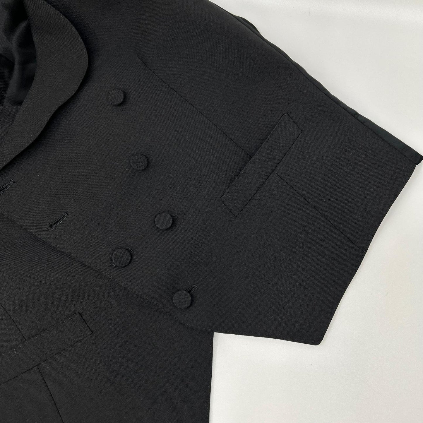 GUCCI グッチ 51M7Z0 ブラック モヘヤ×ウール タキシード ジレ ベスト