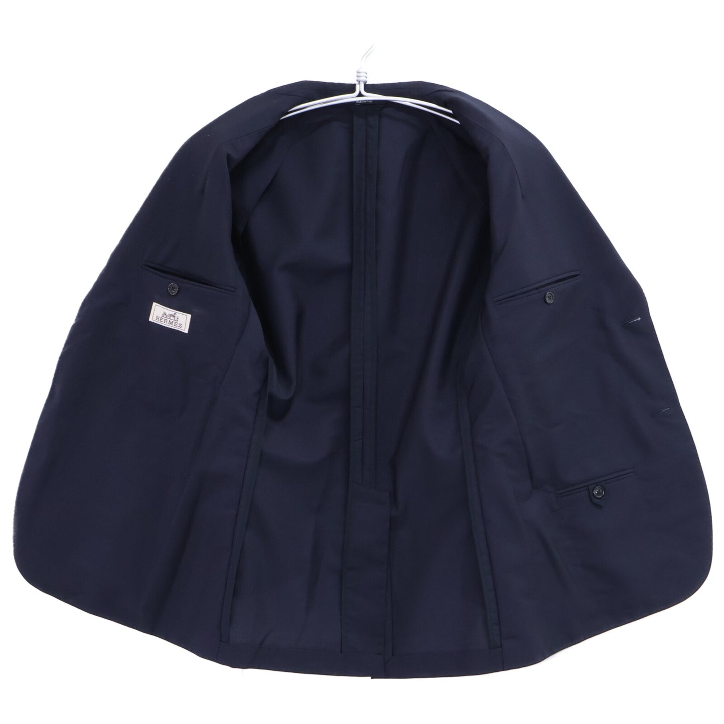 HERMES エルメス 【美品/国内正規】G19851 モヘアｘウール ピークドラペル 2Bシングル スーツ セットアップ