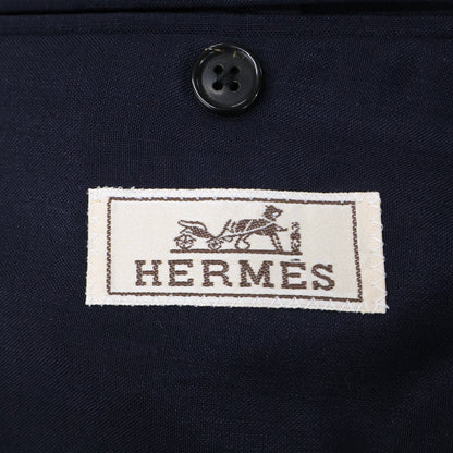 HERMES エルメス 【美品/国内正規】G19851 モヘアｘウール ピークドラペル 2Bシングル スーツ セットアップ