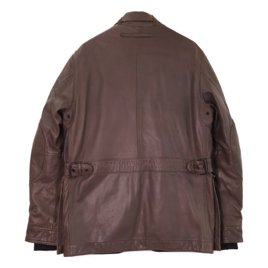 PRADA SPORT プラダスポーツ 【国内正規】STV048 ジップアップ 中綿 レザージャケット ジャケット