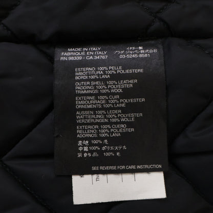 PRADA SPORT プラダスポーツ 【国内正規】STV048 ジップアップ 中綿 レザージャケット ジャケット
