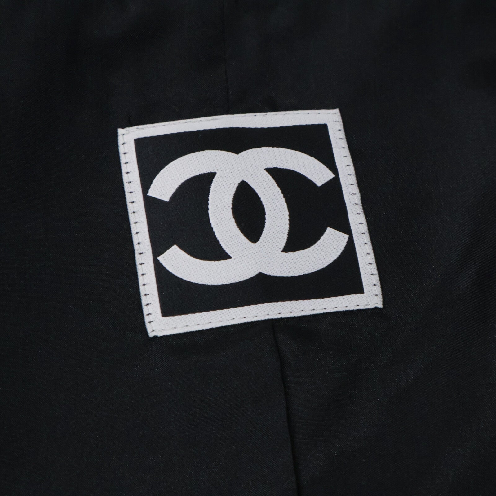 CHANEL シャネル 【美品】P35265V23151 スポーツライン 総柄 シルク混 ノーカラージャケット ジャケット