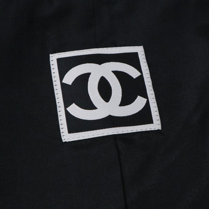 CHANEL シャネル 【美品】P35265V23151 スポーツライン 総柄 シルク混 ノーカラージャケット ジャケット