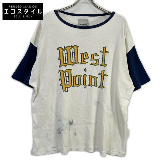 BOWWOW バウウワ WEST POINT LOGO RIBBED ダメージ加工 ラグランスリーブ 半袖Tシャツ トップス
