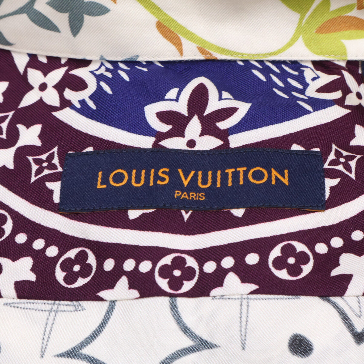 LOUIS VUITTON ルイヴィトン 【国内正規】RM222 RB8 HNS72W 総柄 シルク100％ 長袖シャツ トップス