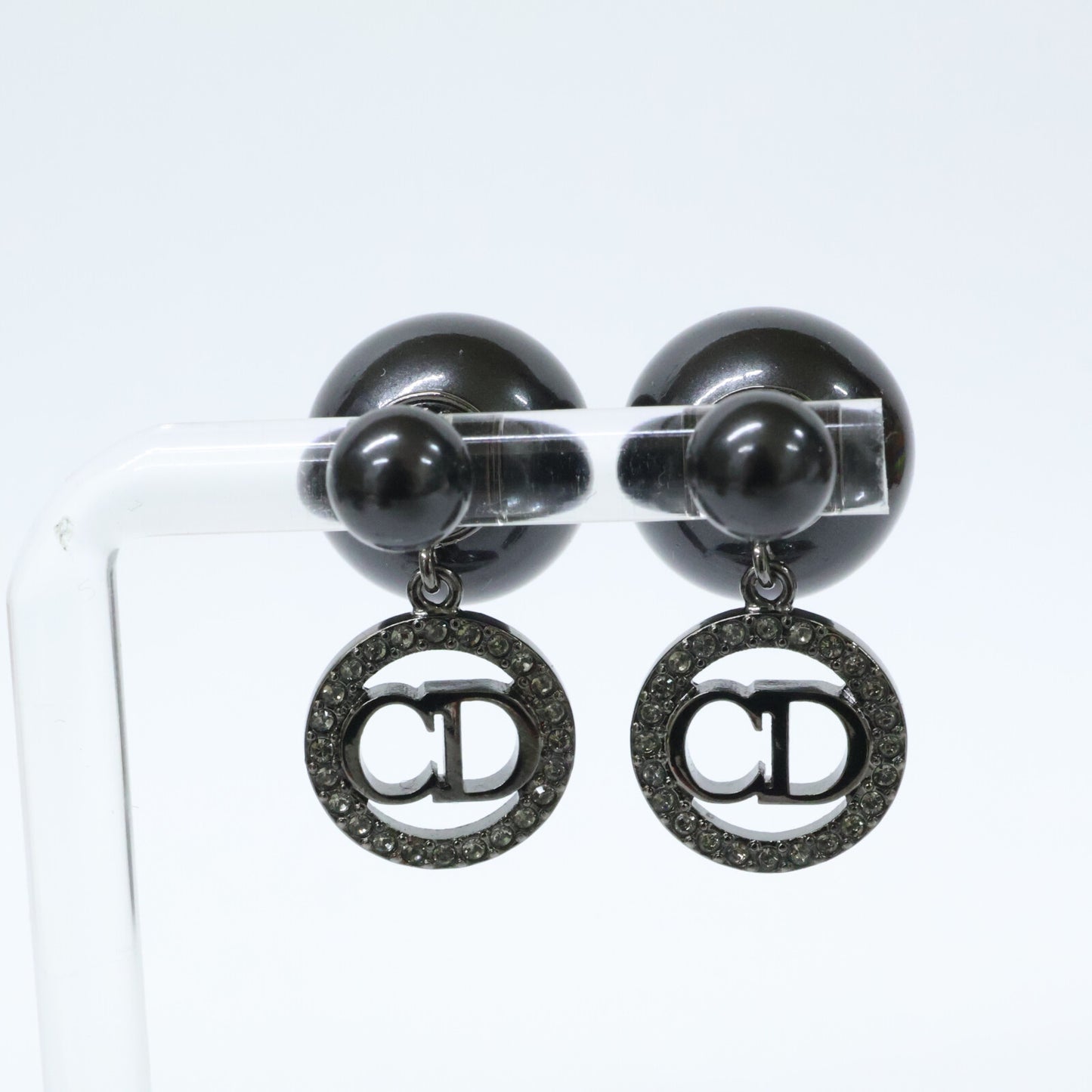 DIOR ディオール 【美品】TRIBALES トライバル メタル レジンパール クリスタル ピアス