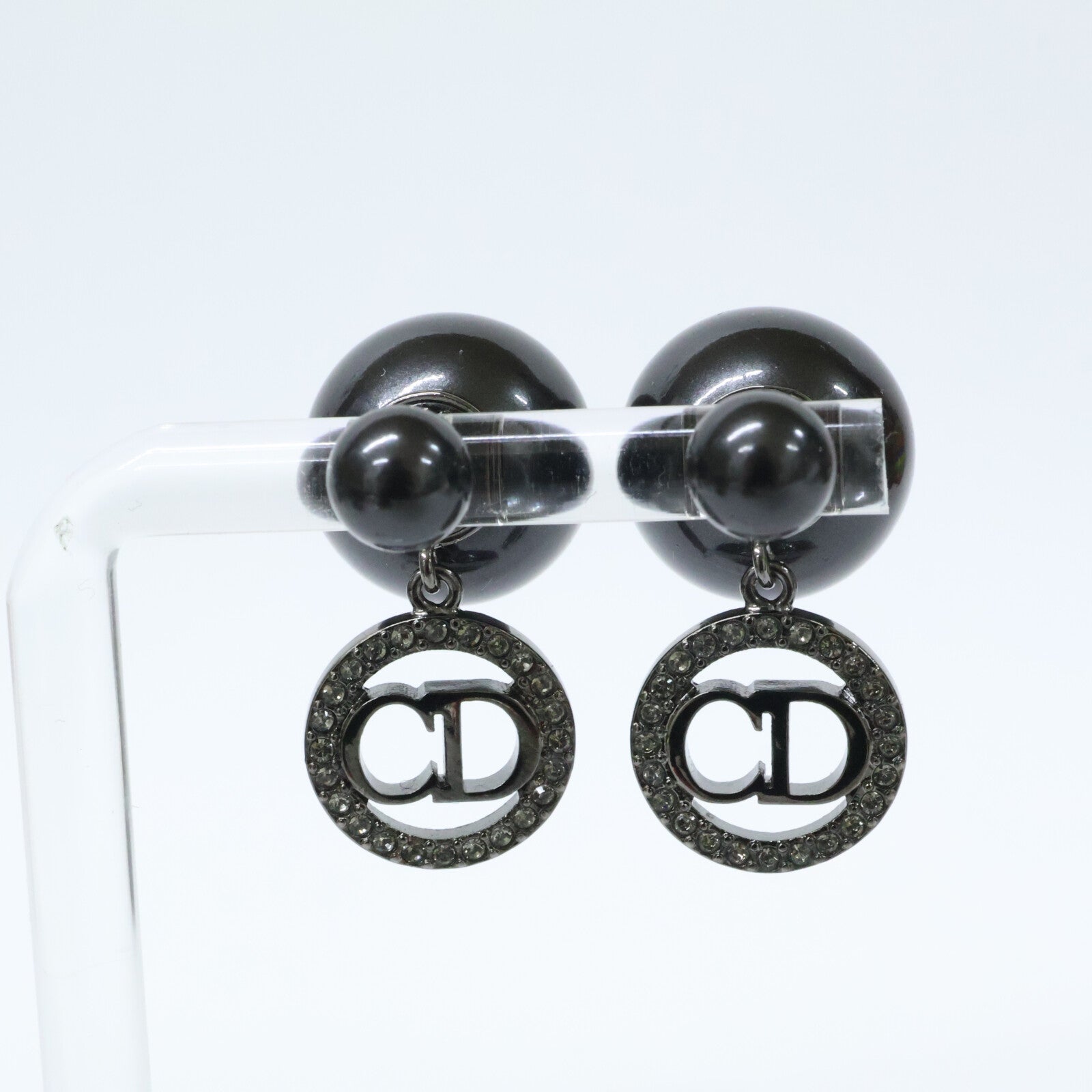 DIOR ディオール 【美品】TRIBALES トライバル メタル レジンパール クリスタル ピアス