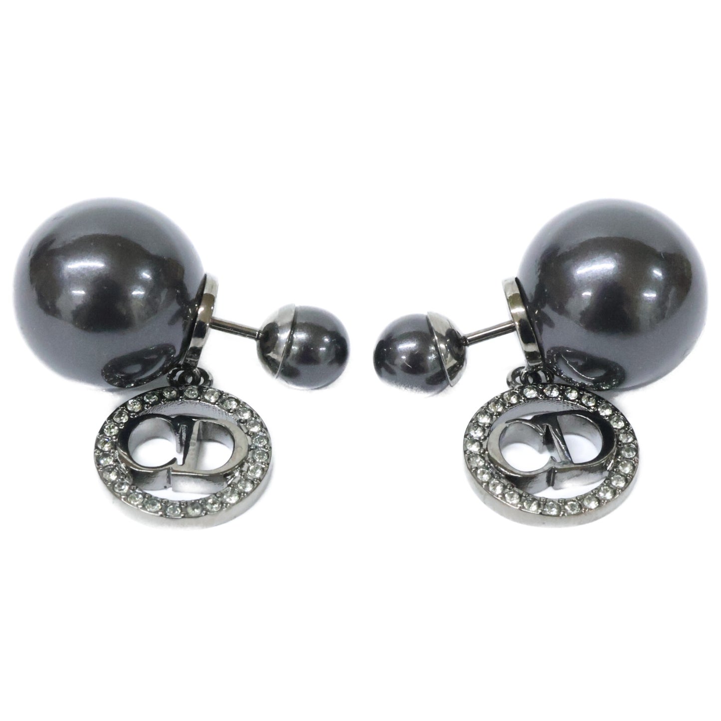 DIOR ディオール 【美品】TRIBALES トライバル メタル レジンパール クリスタル ピアス