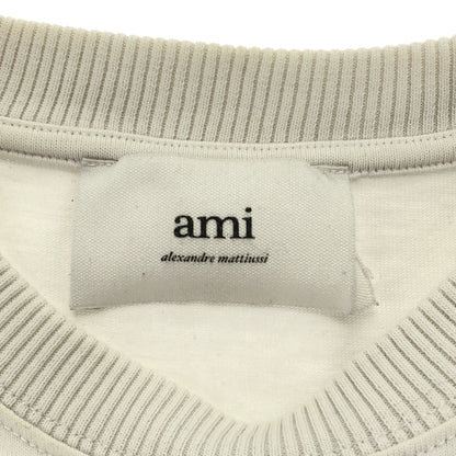 AMI PARIS アミパリス ホワイト ロゴ刺繍 Tシャツ トップス