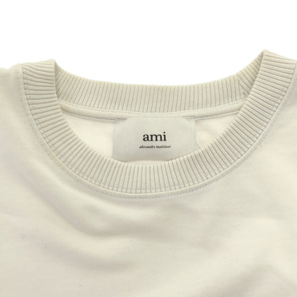 AMI PARIS アミパリス ホワイト ロゴ刺繍 Tシャツ トップス