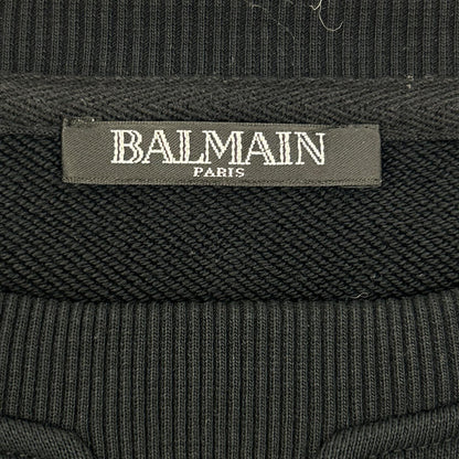BALMAIN バルマン ブラック ラメ ロゴ スウェット トップス