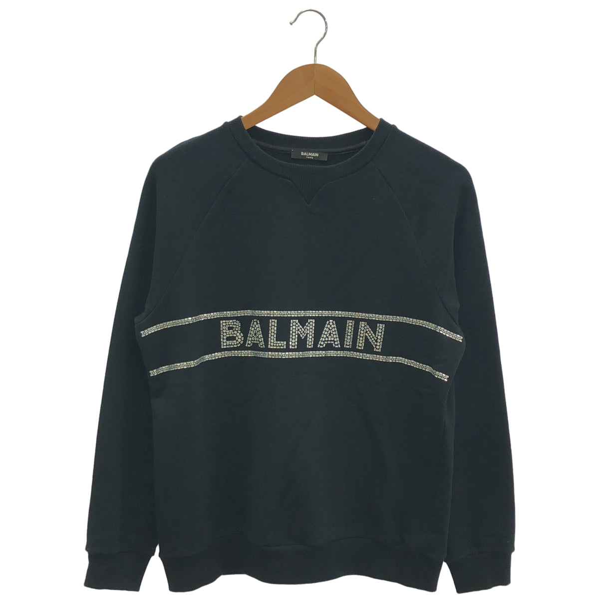 BALMAIN Balmain Black Bijou Logo Sweatshirt Top