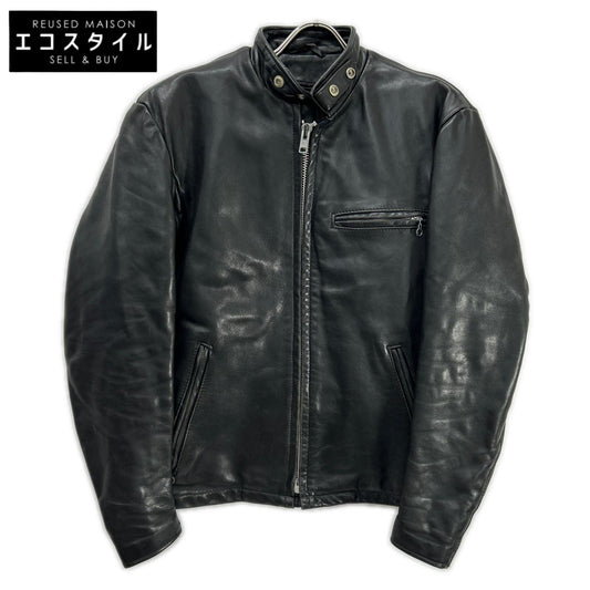 schott ショット 07203 ブラック ボアライナー付 シングルライダースジャケット ジャケット