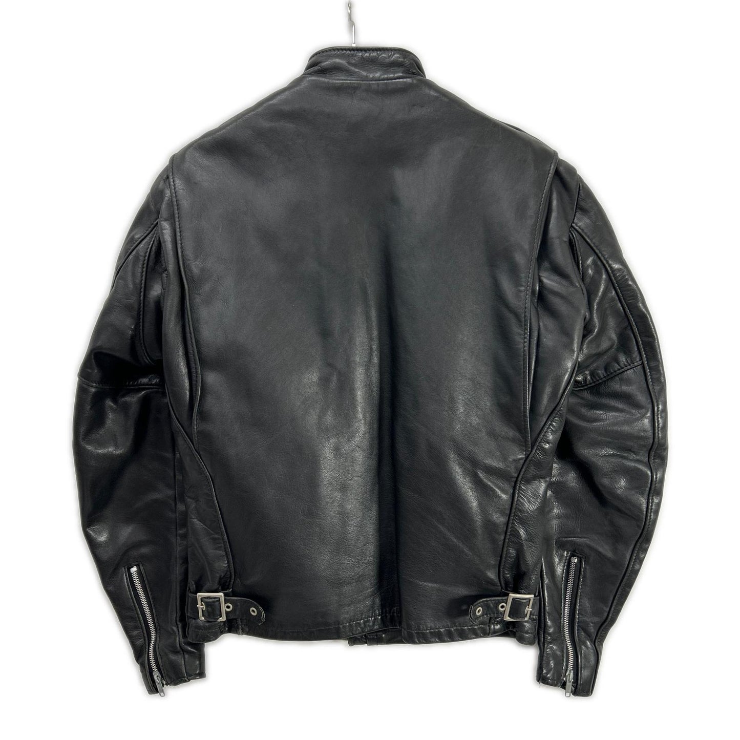 schott Schott 07203 black single rider jacket with shearling lining jacket