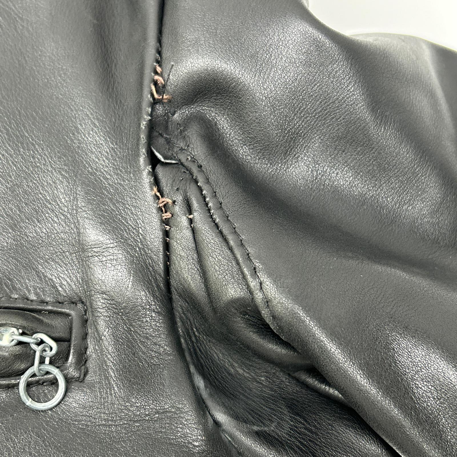 schott Schott 07203 black single rider jacket with shearling lining jacket