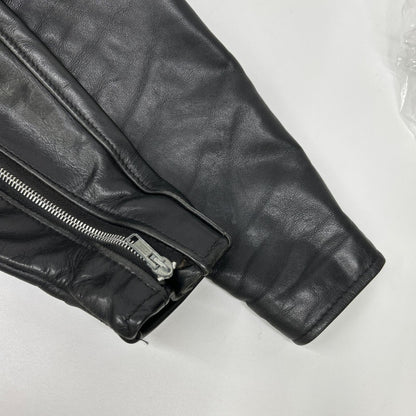 schott Schott 07203 black single rider jacket with shearling lining jacket
