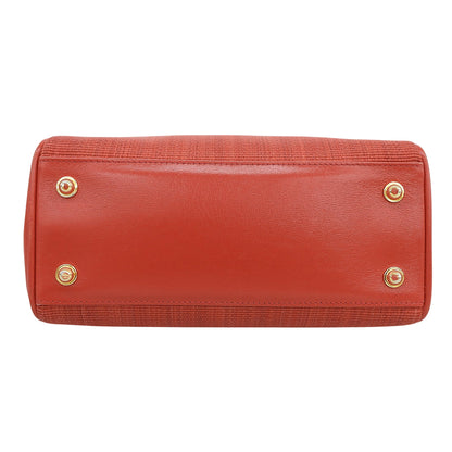 comtesse コンテス ホースヘアー×レザー 2WAYバッグ ハンドバッグ レディース レッド ゴールド金具 ハンドバッグ