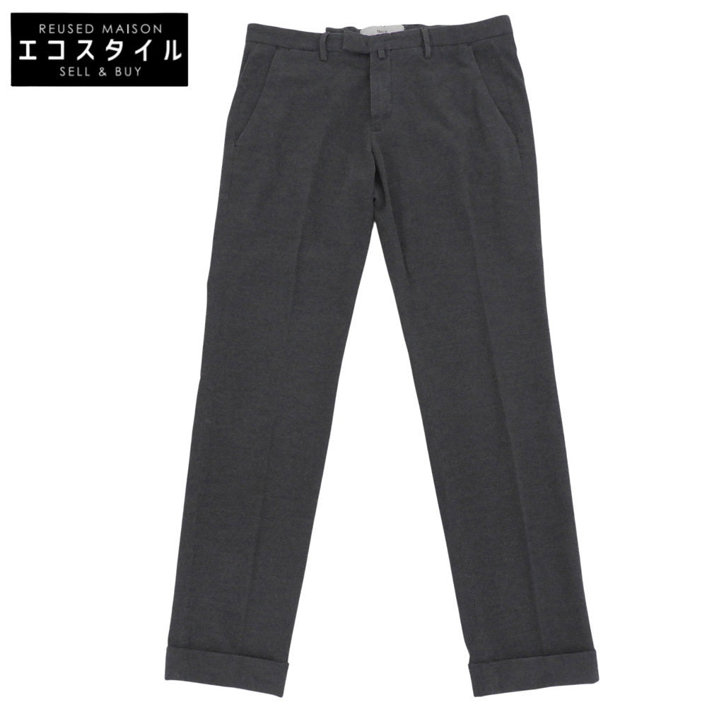BRIGLIA 1949 ブリリア1949 新品同様 SLIM FIT ノープリーツパンツ ボトムス メンズ コットン グレー 48 BG03 ボトムス