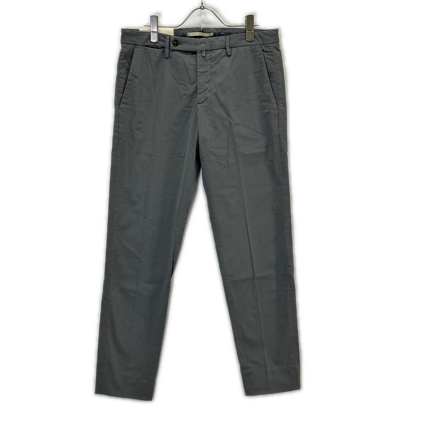 BRIGLIA 1949 ブリリア1949 グレー コットン ERCOLANO ノープリーツ スラックス ボトムス