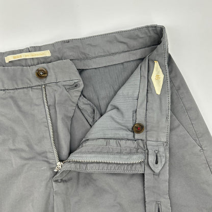 BRIGLIA 1949 ブリリア1949 グレー コットン ERCOLANO ノープリーツ スラックス ボトムス