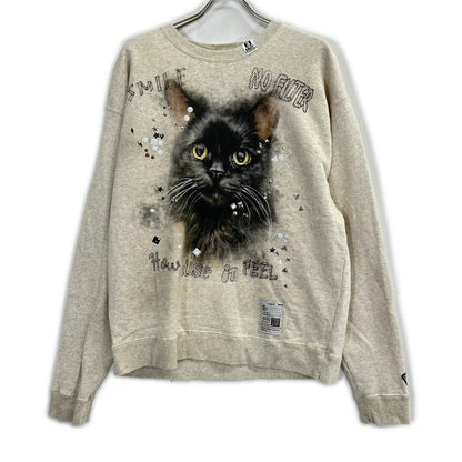 MIHARAYASUHIRO ミハラヤスヒロ J15PO723 25AW グレー EMBELLISHDISTRESS CAT PULLOVER トップス