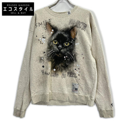 MIHARAYASUHIRO ミハラヤスヒロ J15PO723 25AW グレー EMBELLISHDISTRESS CAT PULLOVER トップス