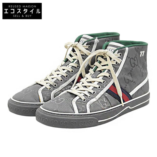 GUCCI グッチ TENNIS 1977 ハイカットスニーカー シューズ メンズ グレー 9 シューズ