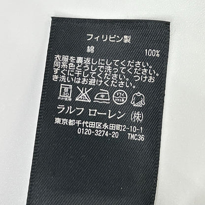 RRL ダブルアールエル ブルー インディゴ ドット柄 ヘンリーネック 長袖 Tシャツ カットソー トップス