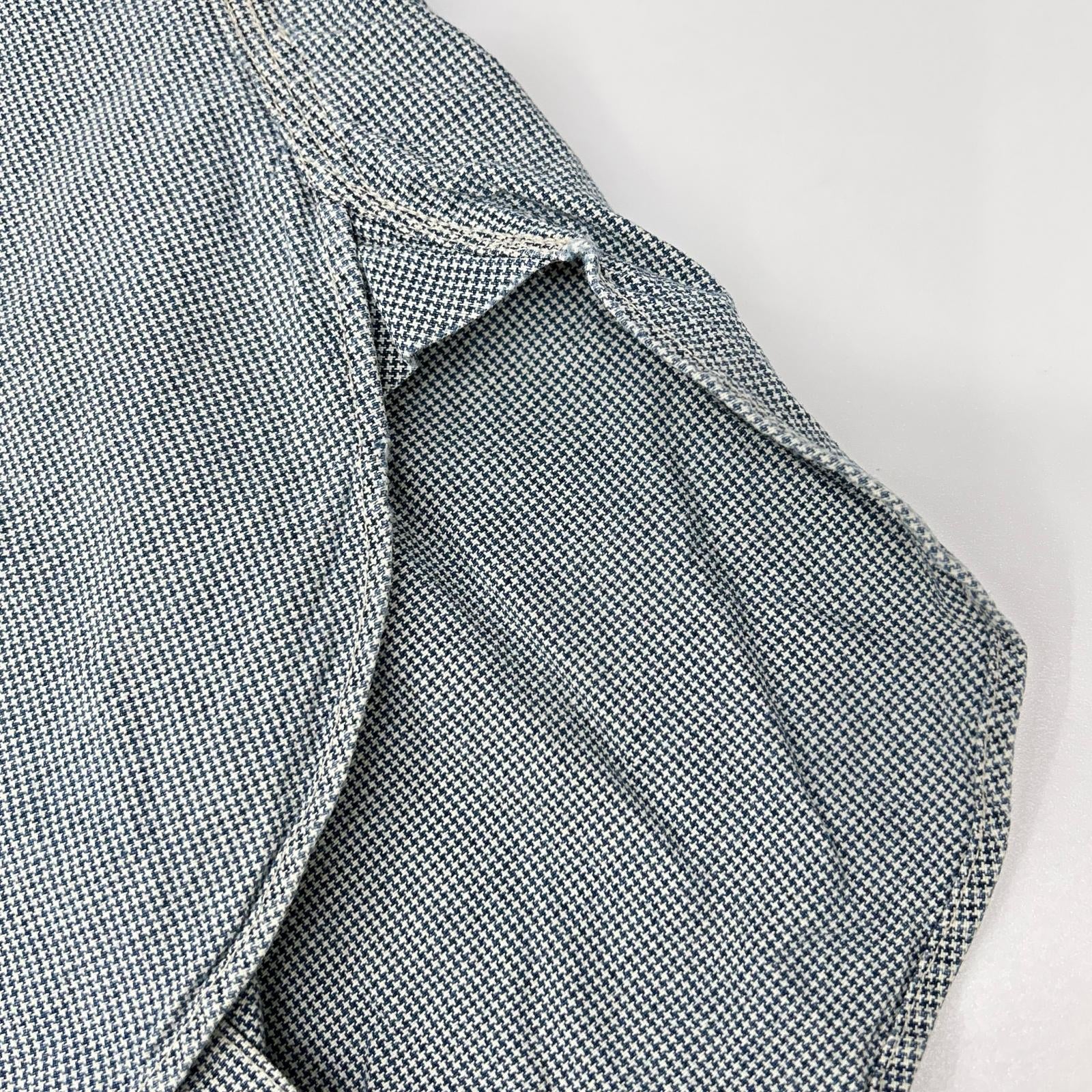 RRL ダブルアールエル ライトブルー インディゴ 千鳥格子 ハウンドトゥース 長袖 シャツ トップス