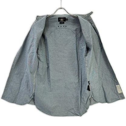 RRL ダブルアールエル ライトブルー インディゴ 千鳥格子 ハウンドトゥース 長袖 シャツ トップス