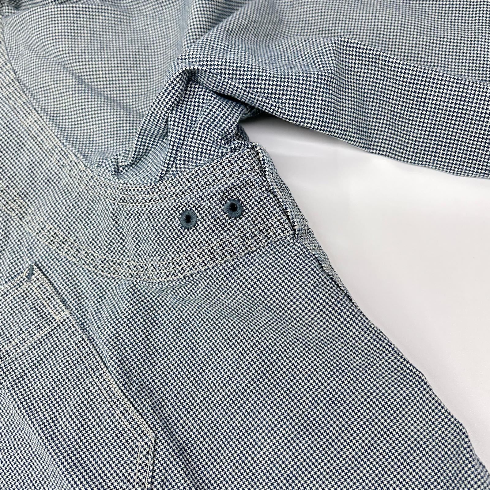 RRL ダブルアールエル ライトブルー インディゴ 千鳥格子 ハウンドトゥース 長袖 シャツ トップス