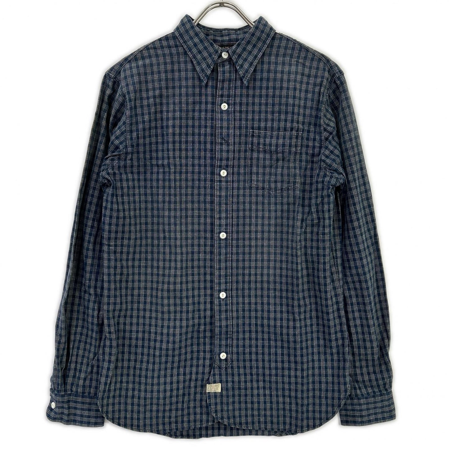 RRL ダブルアールエル ブルー 藍染 長袖 チェックシャツ トップス