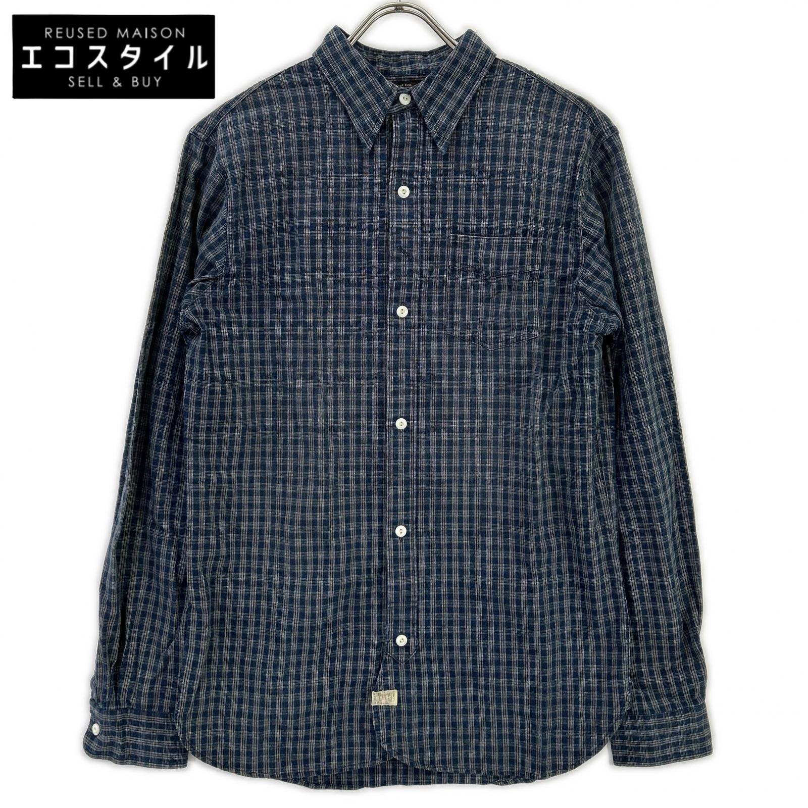 RRL ダブルアールエル ブルー 藍染 長袖 チェックシャツ トップス