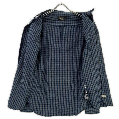 RRL ダブルアールエル ブルー 藍染 長袖 チェックシャツ トップス